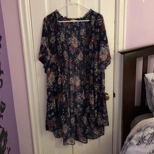 American Eagle Floral Duster Cardigan